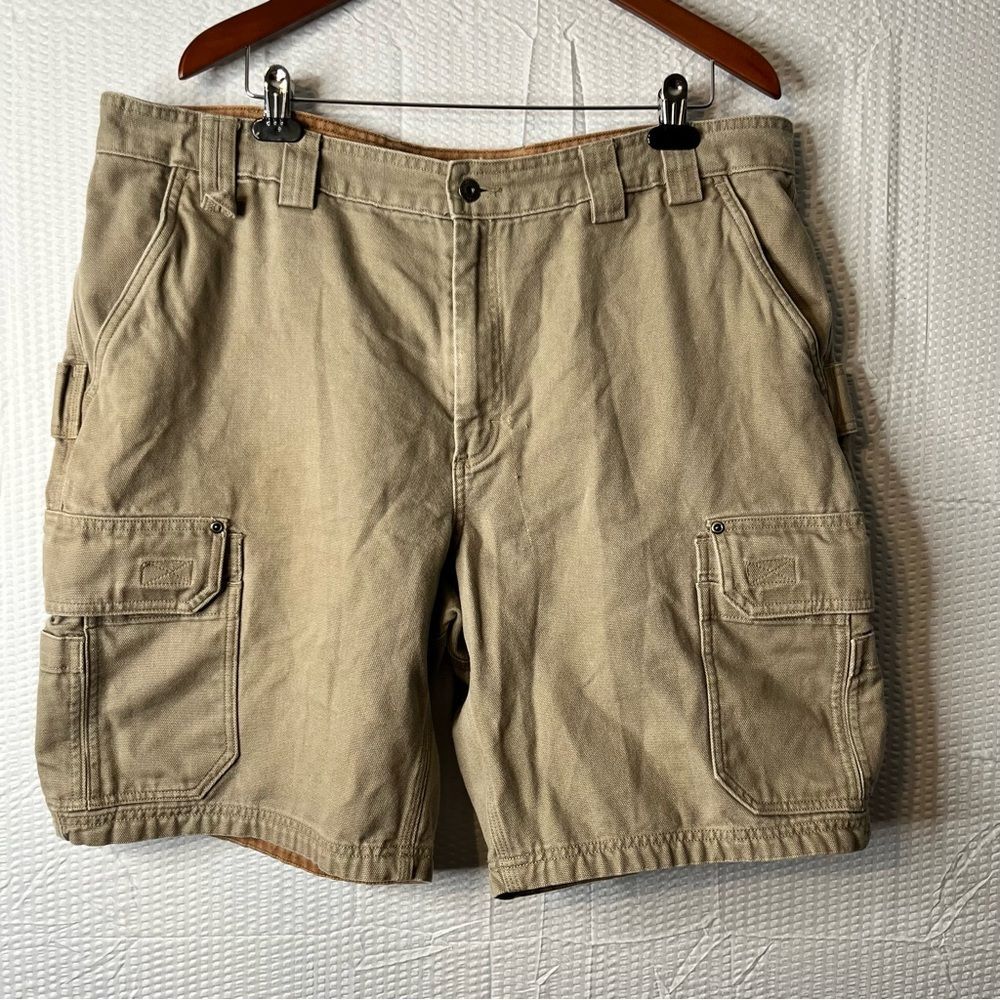 Duluth Trading Co Heavy Duty Canvas Utility Cargo Shorts Size 42